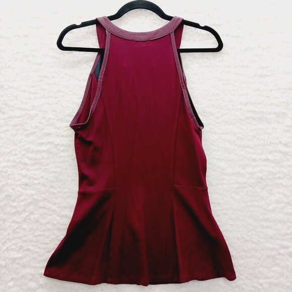 Tank Top Vest Size M Wine Edgy Glam Y2K Festival Indie Sleaze Concert Alt Girl - Picture 2 of 12